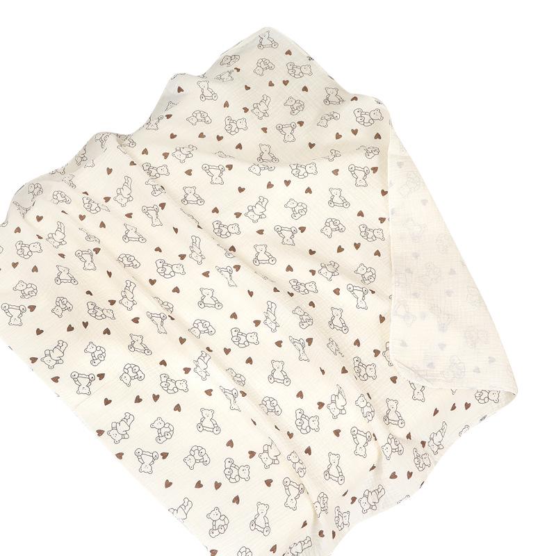 Korean Style Two-Layer Swaddle Blanket for Newborns, Super Absorbent Gauze Bath Towel, Lightweight Summer Design