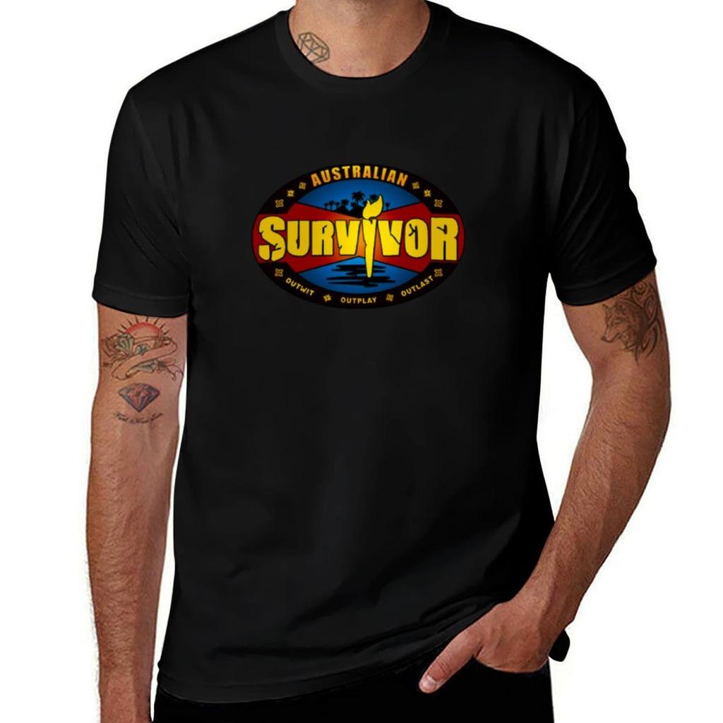 Australian Survivor Tshirt Simple Casual Short Sleeve Cotton Tshirt