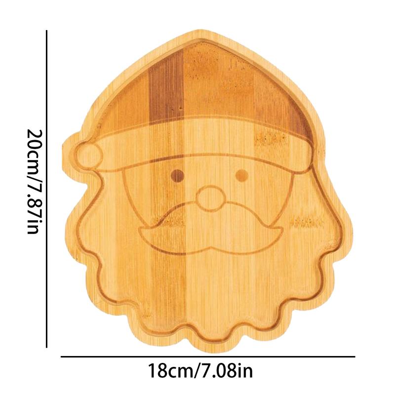 Wooden Christmas Tray Christmas Snack Candy Dessert Plates Snack Fruit Meat Cheese Board Platter Kitchen Charcuterie Board