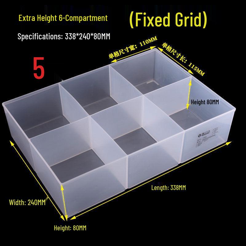 Thickened Nine-Grid Storage Box: Large Capacity, Impact & Corrosion Resistant, Open Compartment Design.