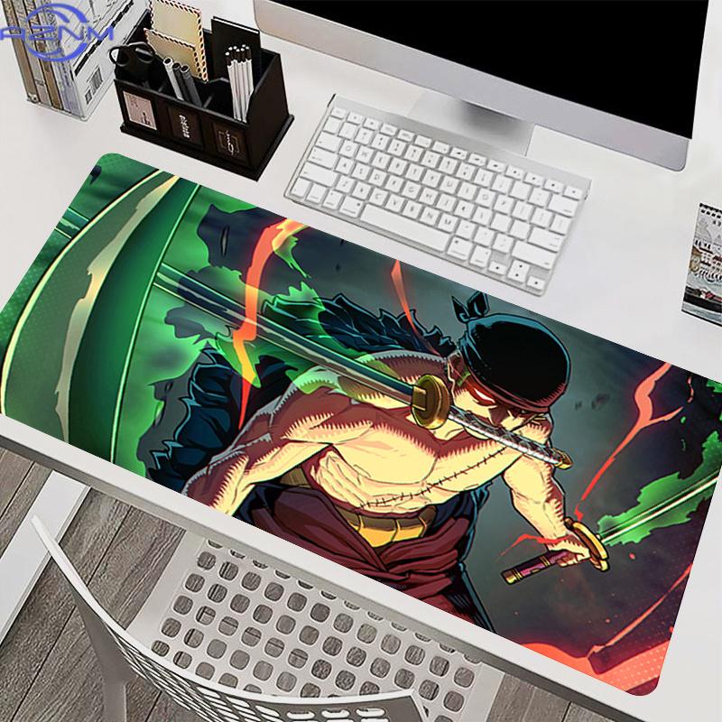 Mouse Pad Large Extended Gaming Mousepad Non Slip Carpet OOne PPiece Zoro Japanese Samurai Table Mat Rubber Computer Mousepad