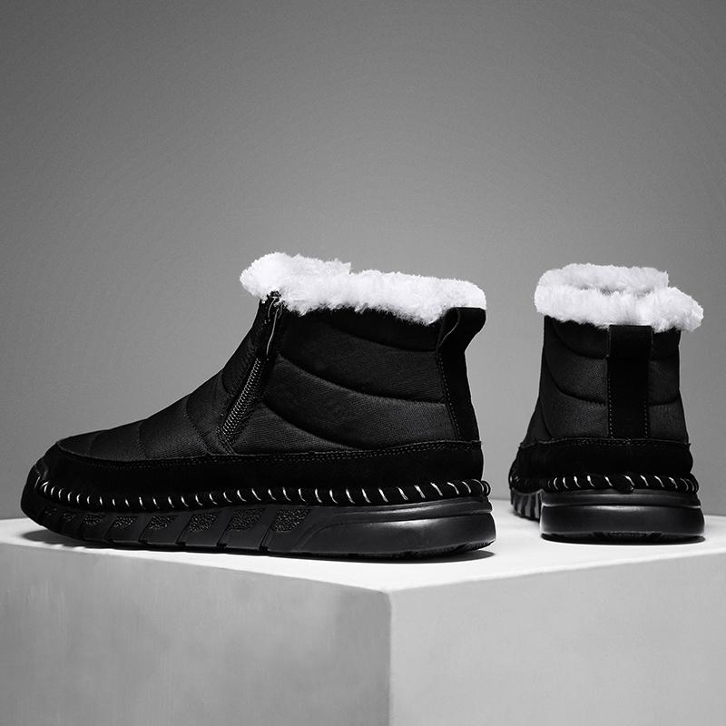 Winter Wasserdichte Schneestiefel, Herren Schneestiefel, Outdoor Walking Stiefeletten mit Baumwollfutter für Wärme, Herren Freizeitschuhe