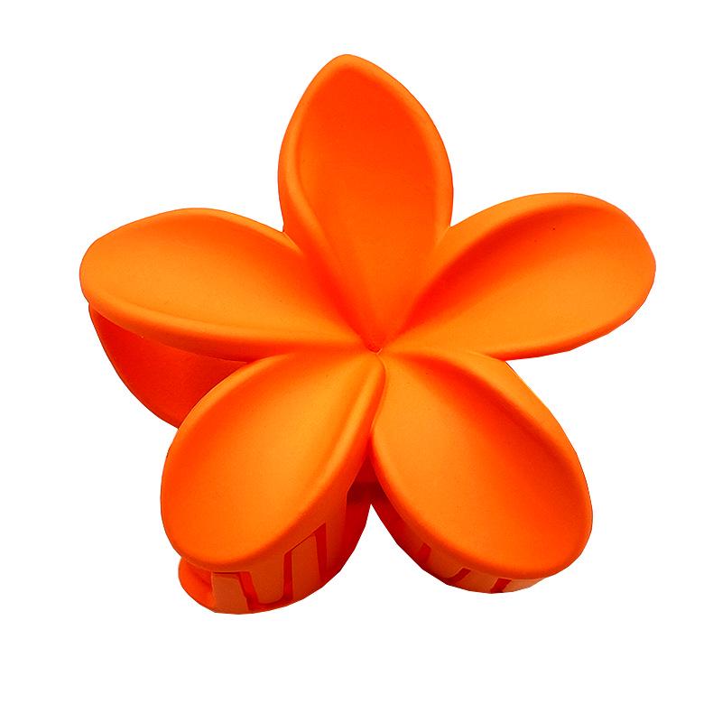 Matte Flower Hair Claw: Five-Petal Clip for Updo & Ponytail