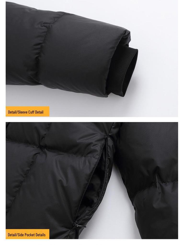 Unisex Mid-Length Thickened Windproof Down Jacket