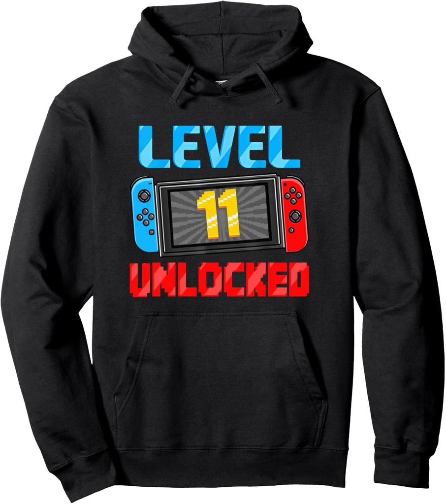 Level 11 Unlocked Pro Gamer Birthday Surprise Unisex Hooded Sweatshirt
