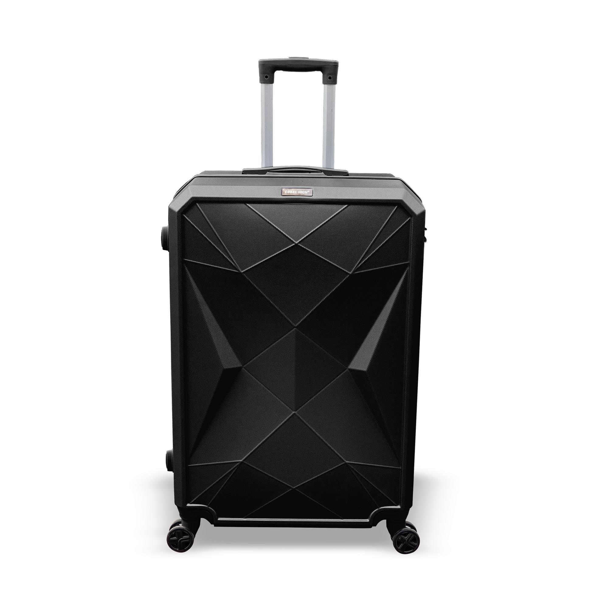 

coral high Чемодан большого размера Diamond ABS, черный 16603