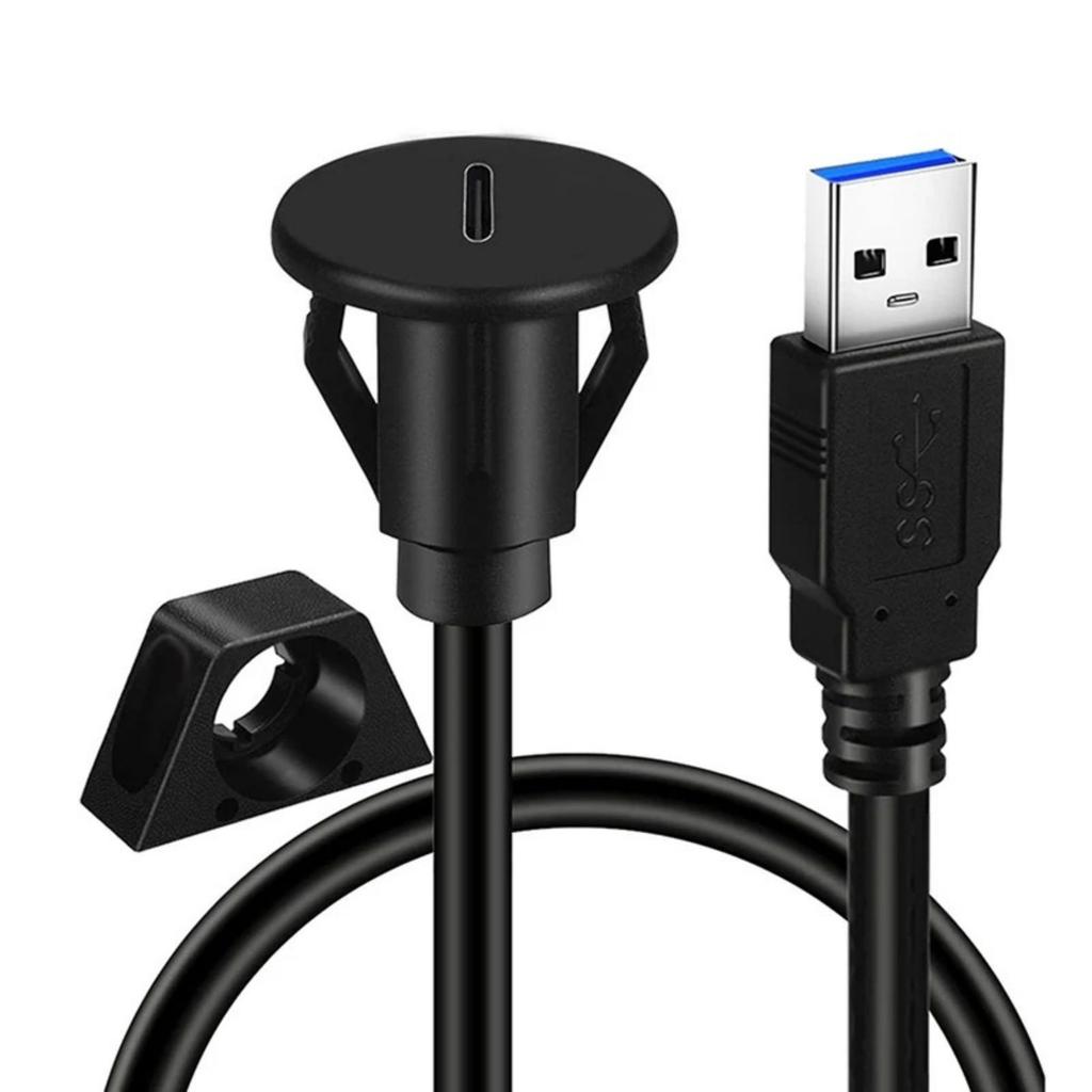 Highly Speed USB C 3.0 Extension Cable USB3.0 Car Dashboards Flush Mount Extension Cable for Car Dashboards,Vehicles