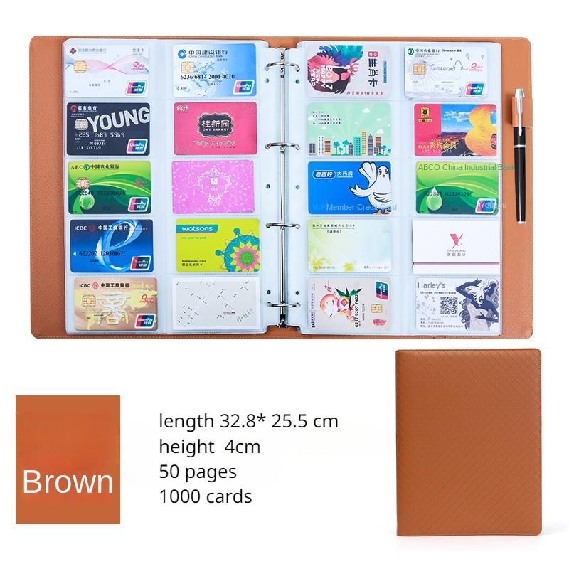 Visitenkartenhalter, Visitenkartenpaket, Bankkartenbuch mit großer Kapazität, kleines Kartenbuch, Kreditkartenaufbewahrung, Mitgliedskarten-Sammelbuch