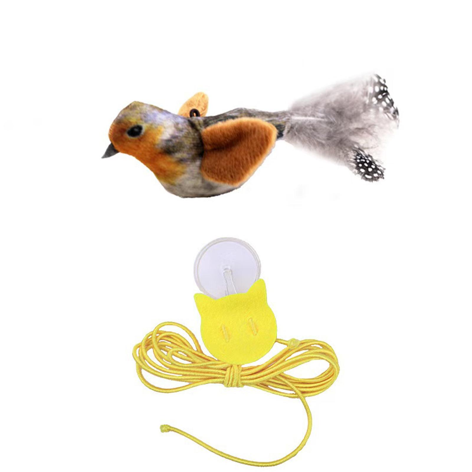 

Toys Teaser Sticks With Simulated Chirping Bird, Self-Entertaining And -Boredom Gadgets For Kittens, Scratch-Resistant Pet Supplies One Size
