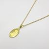 Pure Gold Coin Oval Portrait of 24K Gold 18K Gold A00775 Pendant, 1.0 Gram, Form, Mary, Frame, Frame, [Gift Wrapped]