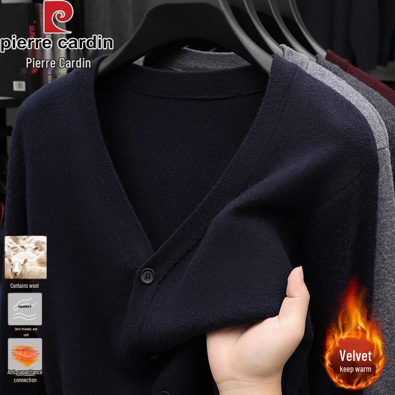 Pierre Cardin Men's Wool-Blend V-Neck Knit Vest