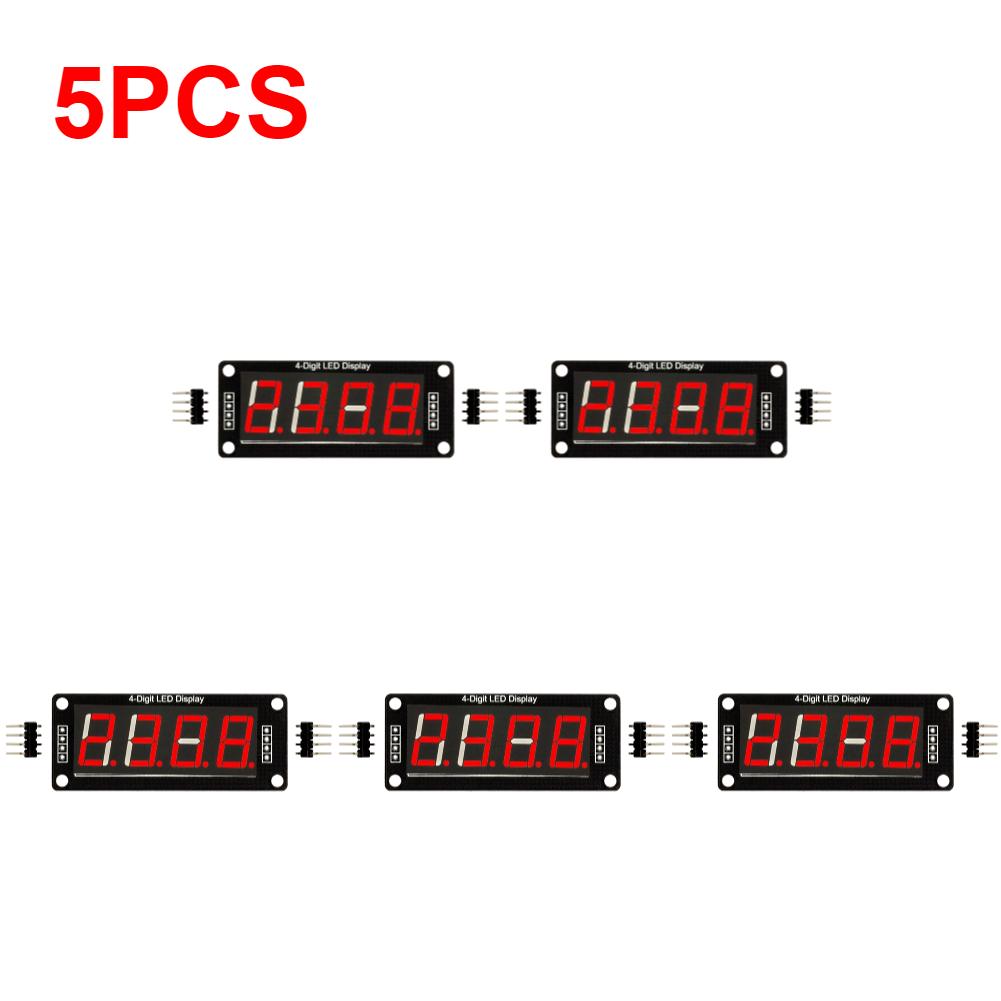 1-5 Stück 0,56 Zoll Digitalanzeigemodul TM1637 Treiber für Arduino 4-stellige 7-Segment-Zeituhr-Anzeigeröhrenmodul I/O 2 Pins