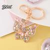 Rhinestone Keychain Butterfly Sparkly Charm with Keyring Dazzling Elegant Enamel