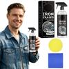 Gomme Fer Spray Nettoyant Fer et Rouille 120ml avec Éponge et Chiffon de Nettoyage Sûr pour Surfaces en Aluminium et Métal Solution Efficace pour Nettoyer la Rouille