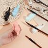 PH PandaHall 5pcs Chinese Calligraphy Brushes Rest Stand 5 Colors Ceramics Cat Shape Brushes Rest Holder Cute Painting Brushes Rests Writing Brush