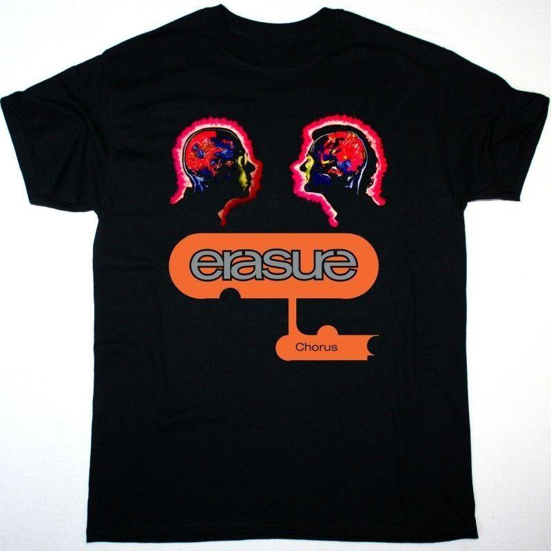 VTG ERASURE Band Album Gift For Fans Heavy Cotton Black T Shirt S-5XL MC573 XL