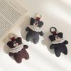 Kawaii Red Nose Little Bear Pendant Cute Cartoon Stuffed Doll Keychain Lovely Keyring Backpack Hanging Decoration Bag Charms