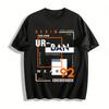 Vintage DAN92 Letter Print Denim Casual Versatile Cotton Top Pure Cotton T-shirt