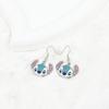 Children's Cartoon Stitch Inlaid Diamond Earrings & Necklace Set