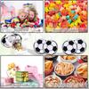 Sports Party Favor Bags Ball Themed Goodie Candy Bags Soccer Snacks Soccer Non Woven Gift Bags for Sport Party