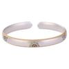 Chinese Ruyi Lotus Enamel Bangle – High-End Five Treasure Design