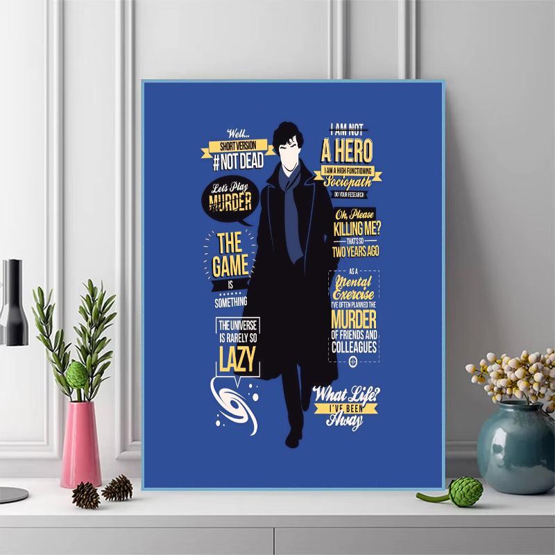 Sherlock 100% Round Full Drill 5D DIY Diamond Painting Embroidery Cross Stitch Rhinestone Décor