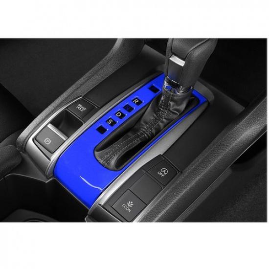 Central Console Gear Shift Frame Panel For Honda Civic 10th 2016-21 Bright Blue