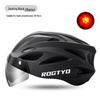 Magnetic Goggles Helmet Set: Anti-Glare Breathable Helmet, Taillight, for Mountain, Road, and Folding Bikes.