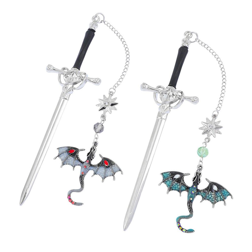 1PC Fourth Wing Dragon Sword Bookmarks Fantasy Gothic Bookmarks Fourth Wing Enthusiasts Reading Accessories