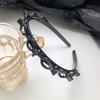 Adjustable Headband with Clips Double Bangs Hoop Design Bangs Hairstyle Hairpin with 8 Clips Multi Layer Toothed Braid Tool