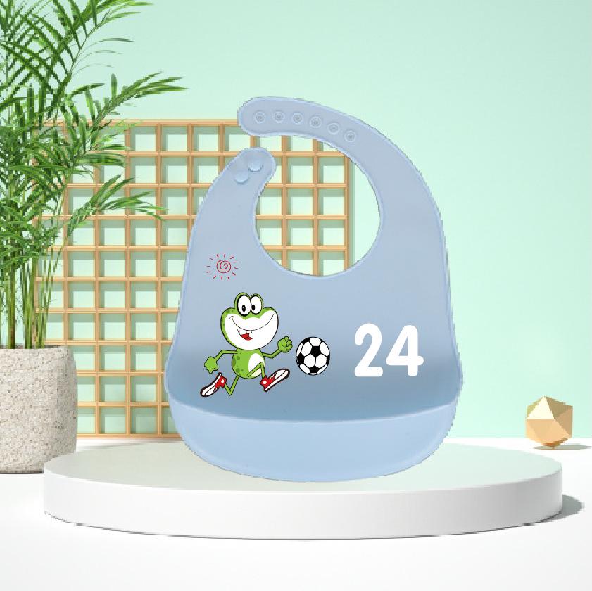 Waterproof Silicone Baby Bib - Large, Wash-Free, Drool & Meal Bib for Newborns and Children