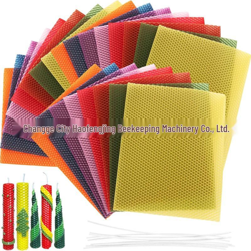 20x25cm Beeswax Sheets for DIY Hand-Rolled Candles, Natural Home Decoration, Party Supplies, 8 Colors, 3 Sheets Each