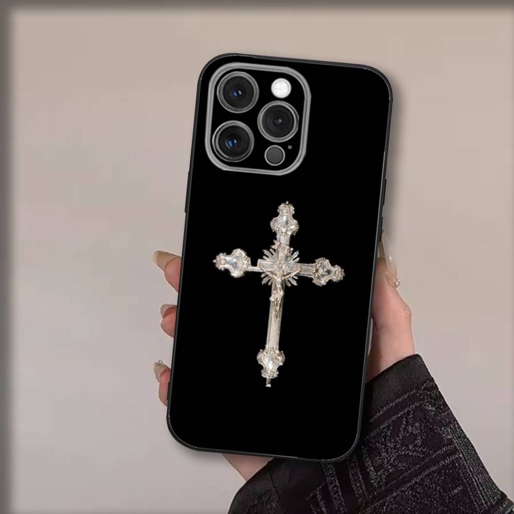 Ortodoxní křesťané Pouzdro na telefon Pro iPhone 17,16,15,14,13,12,11,Pro,Max,Plus,Air,X,XS,XR,SE,8,7,Mini,Měkké Černé Funda