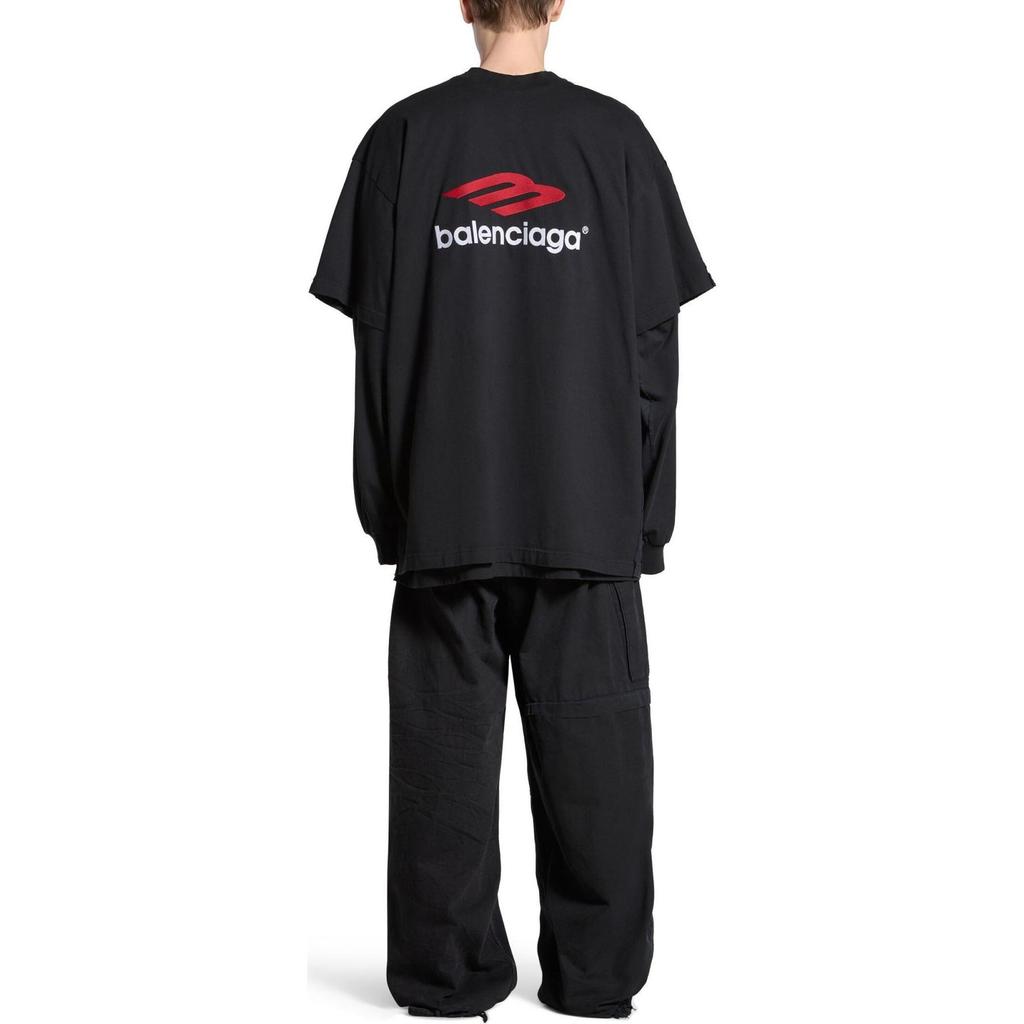 Balenciaga SS24 T Shirt Loose Fit Unisex Black 791615TQVQ61021