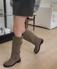 Moodnple Tori Three-Buckle Boots 4Cm 2 Colors