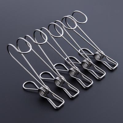 1PCS Stainless Steel Clothespin with Hook Home Kitchen Supplies