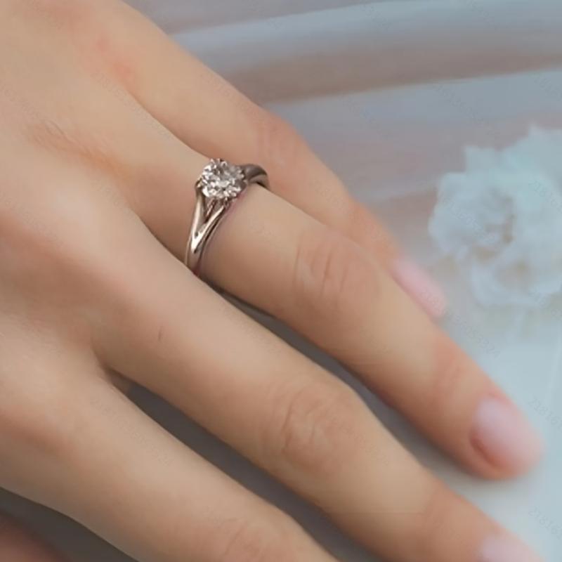 New Fashion Sparkling Inlaid Zirconia Ring for Girls Exquisite Luxury Wedding Party Jewelry Accessories Gifts