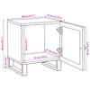 Nightstand Natural 40 X 33 X 46 Cm