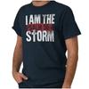 Christian Faith I Am The Storm Psalm Cross Womens or Mens Crewneck 100% Cotton T-shirt Mens Tees Top Tee