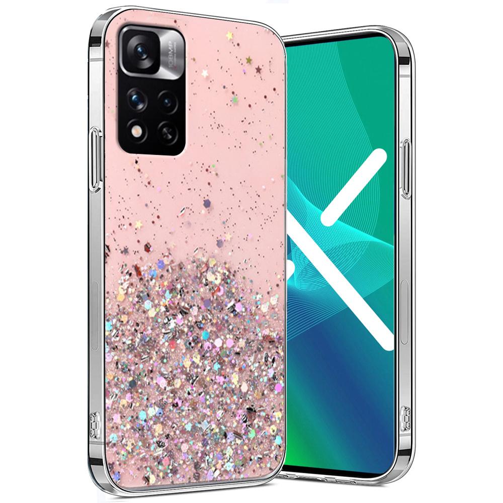 Hülle für Xiaomi Redmi Note 11 Pro 4G/5G, Glitzernd, Rosa