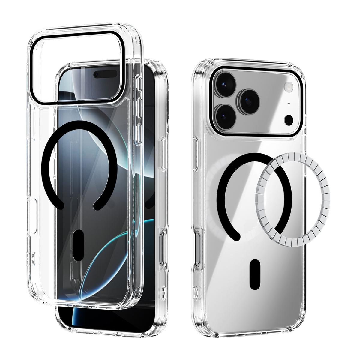 

Magnetic for Magsafe Wireless Charging Phone Case for IPhone 17 Pro Max Hard Shell Transparent for 17 Air 16 15 Plus 14 13 iPhone 15 Pro Max