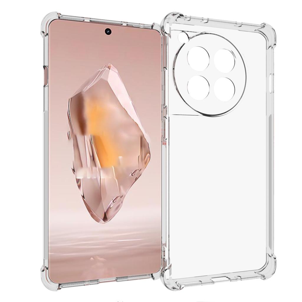 For OnePlus Ace 3 5G/12R 5G Four Corner Airbag Cell Phone Case HD Clear Non-Slip TPU Phone Cover