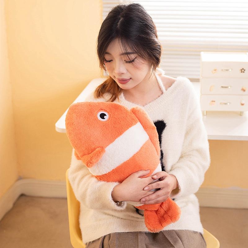 Adorable Marine Animal Series Plush Toys Soft Comfy Cartoon Octopus Seal Clownfish Plush Toy Cute Home Decor Throw Pillow