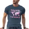 Female World Traveler Tshirt Simple Casual Short Sleeve Tee