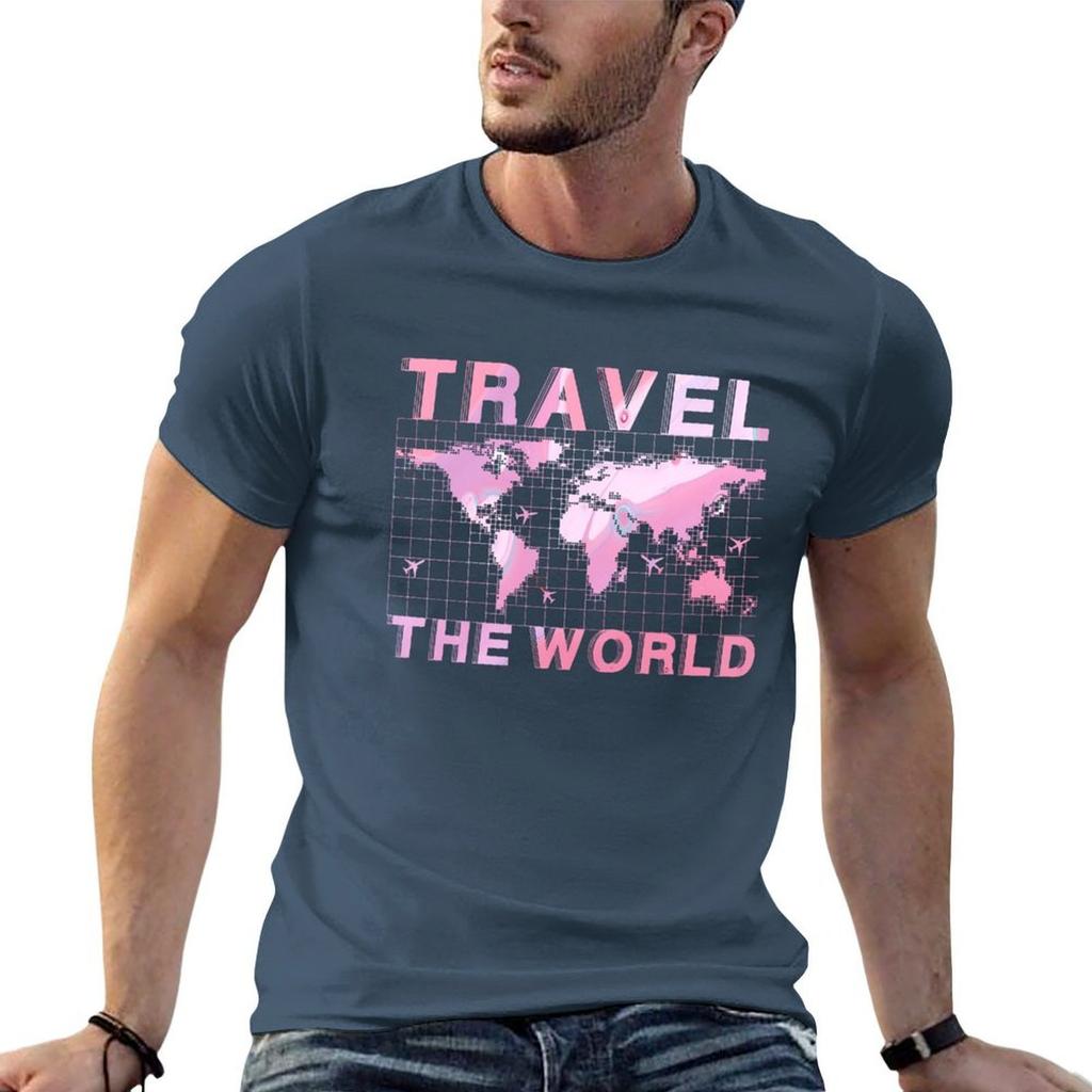 Female World Traveler Tshirt Simple Casual Short Sleeve Tee