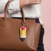 PU Leather Chapstick Key Chain Pouch Metal Pencil Shape Key Ring  Daily Hanging