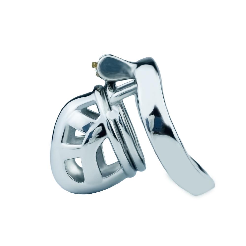 Männer Kurze CB Lock Penis Käfig Cock Lock Edelstahl Keuschheit Lock Sex Spielzeug Femdom BDSM Slave Cock Ring Ball stretcher