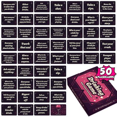 50 Team Gathering Team Building Board Game Cards English Version Dark Advanced Texture Adult Wine Table Game Cards