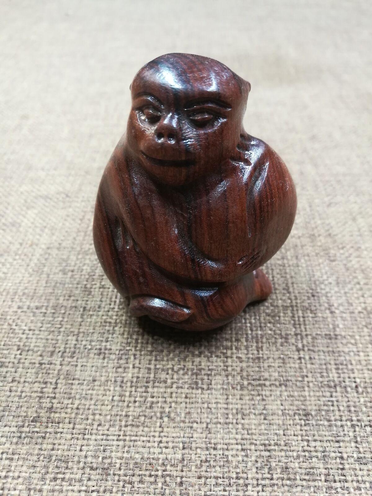 

old china antique decor Rosewood wooden statue carvings monkey wood carved decor CHINA