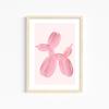 Trendy Watercolor Pink Bows Balloon Puppy Preppy Posters and Prints Canvas Printing Wall Art Picture for Girls Room Home Decor